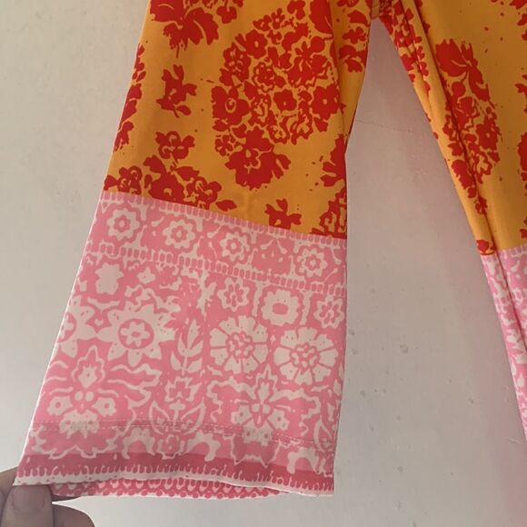 Donna Morgan pink, red, white floral 3/4 length sleeve dress Size 6 Length 35” - Picture 2 of 5